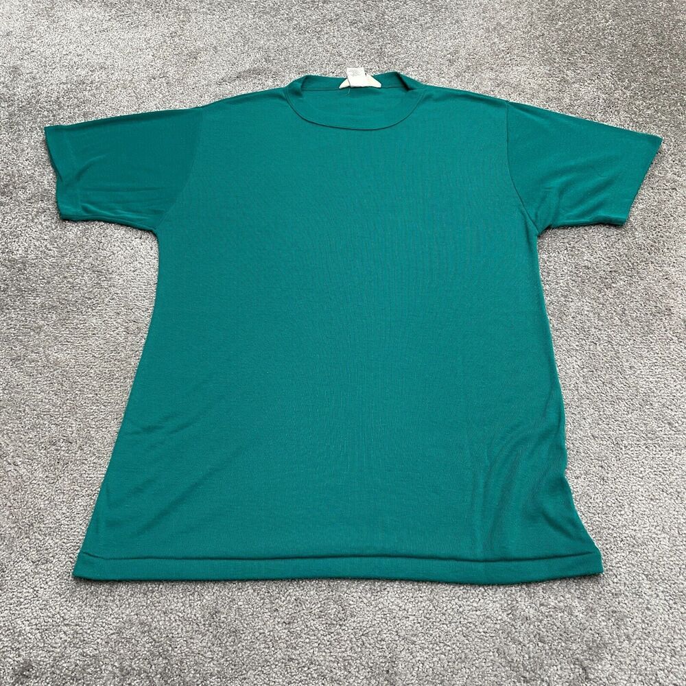 Rei Basic T-Shirt Mens XL Green Crew Neck Short Sleeve Knit Casual Stretch Tee